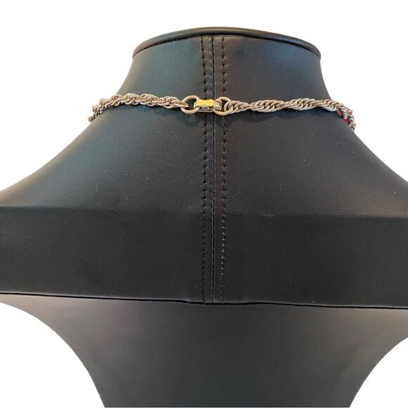 Nickel Silver Native American Themed Pendant on Silver Toned Rope Chain. - Picture 5 of 7